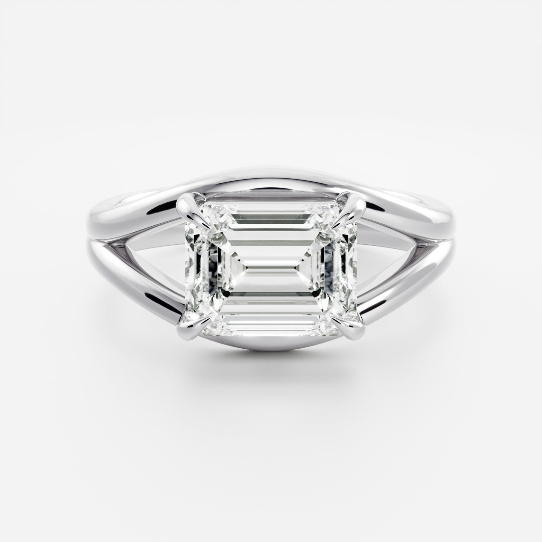 Oval Three Stone Lab Grown Diamond Engagement Ring