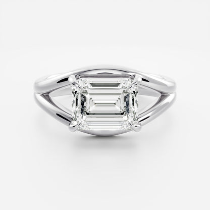 Oval Three Stone Lab Grown Diamond Engagement Ring