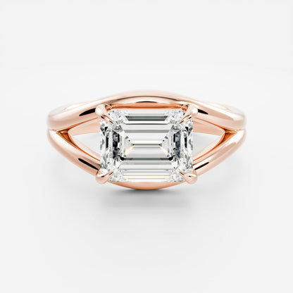 Oval Three Stone Lab Grown Diamond Engagement Ring
