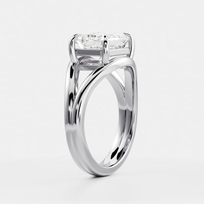 Oval Three Stone Lab Grown Diamond Engagement Ring