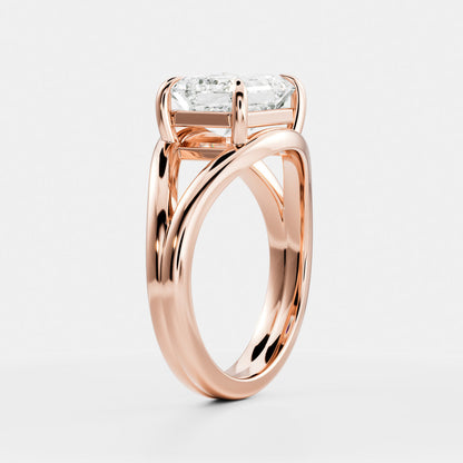 Oval Three Stone Lab Grown Diamond Engagement Ring
