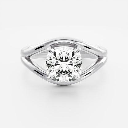 Oval Three Stone Lab Grown Diamond Engagement Ring