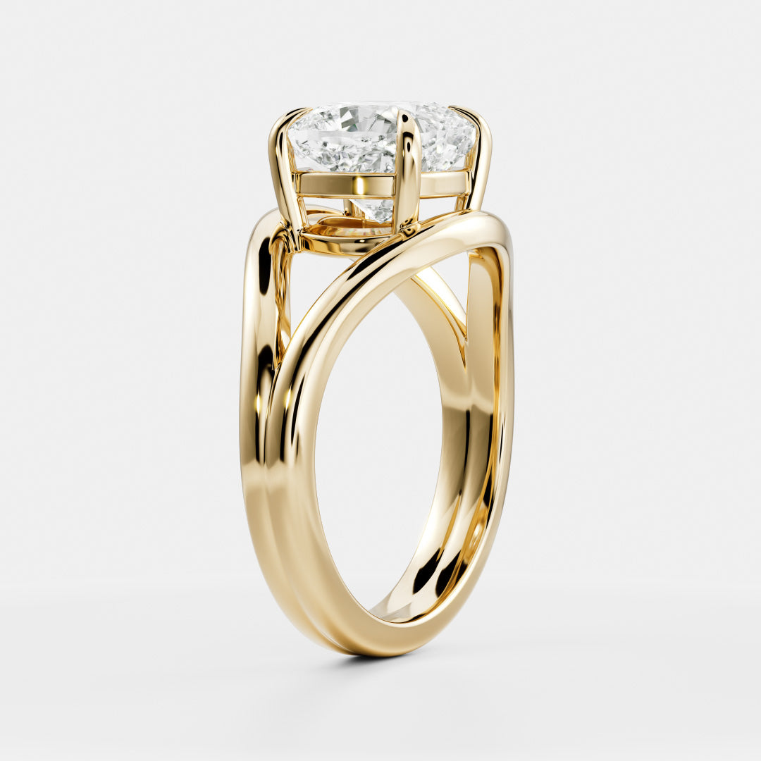 Oval Three Stone Lab Grown Diamond Engagement Ring