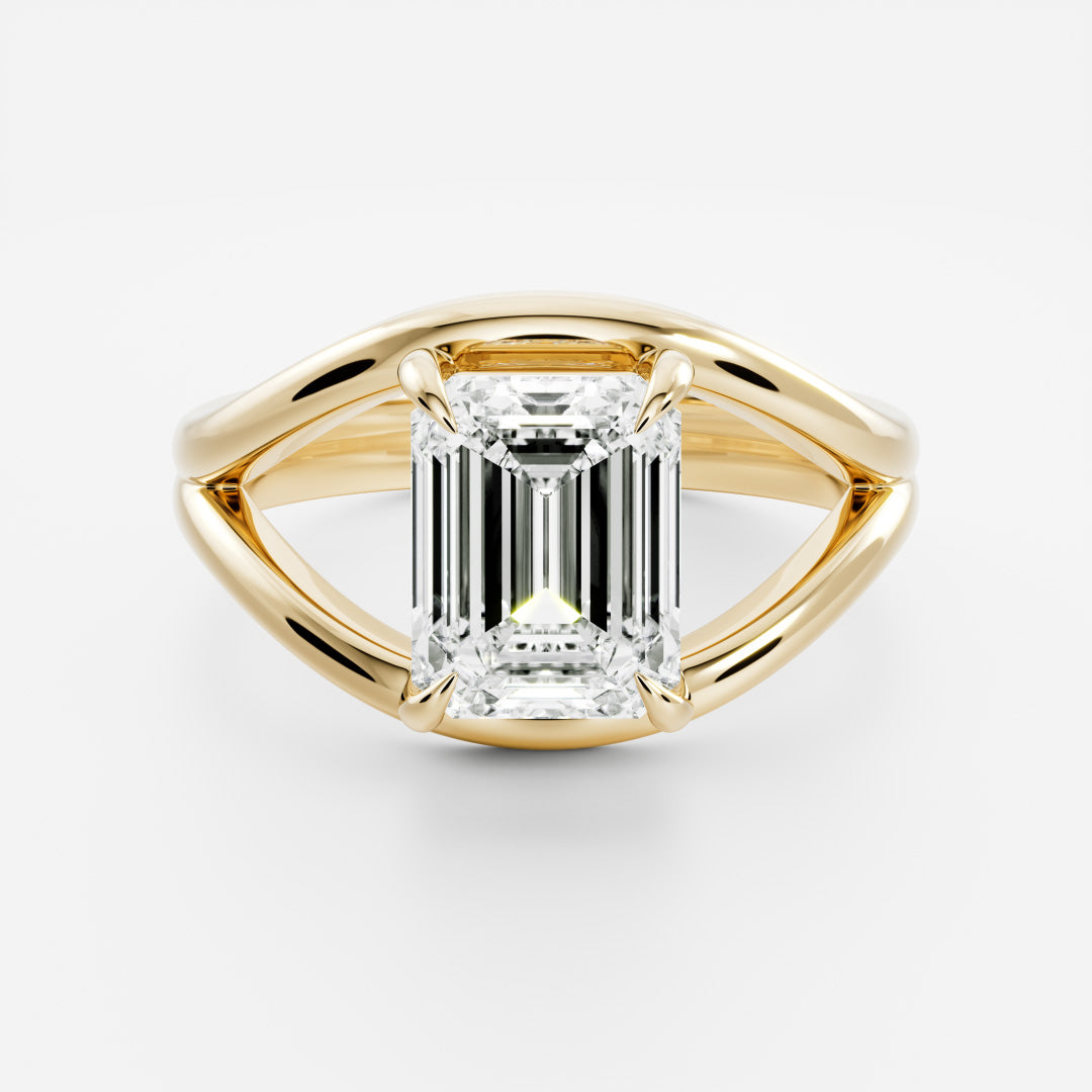 Oval Three Stone Lab Grown Diamond Engagement Ring