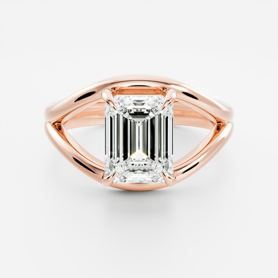 Oval Three Stone Lab Grown Diamond Engagement Ring