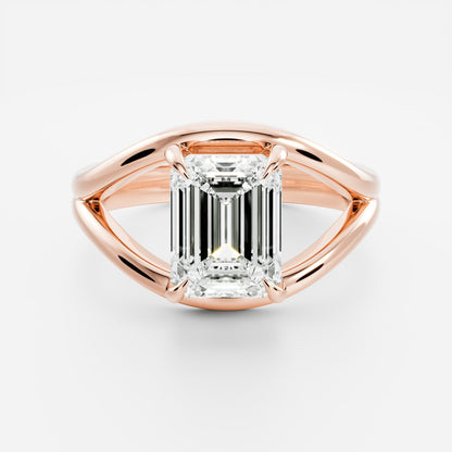 Oval Three Stone Lab Grown Diamond Engagement Ring