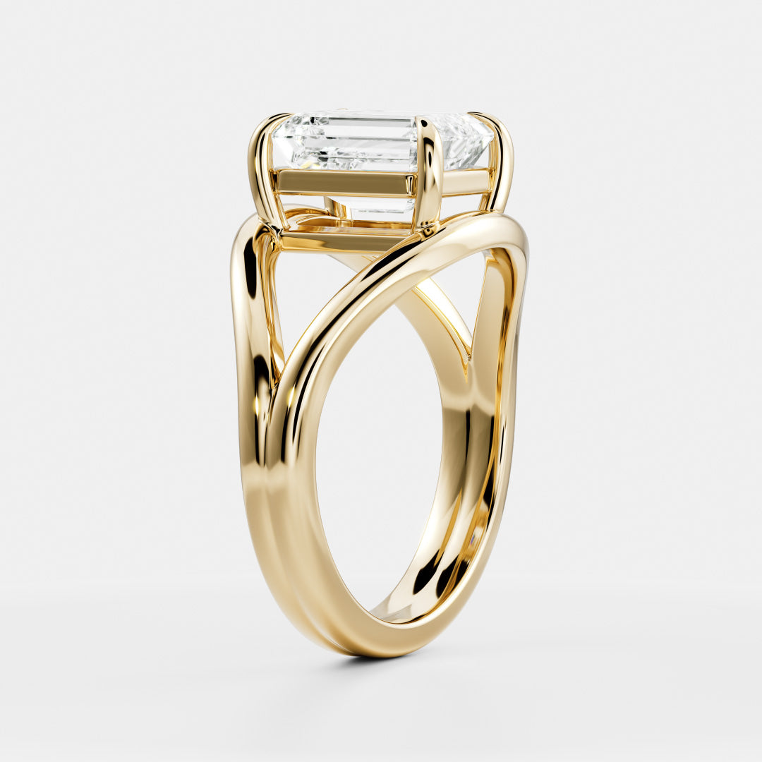 Oval Three Stone Lab Grown Diamond Engagement Ring