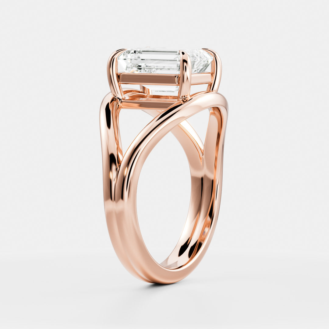 Oval Three Stone Lab Grown Diamond Engagement Ring