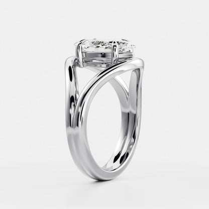 Oval Three Stone Lab Grown Diamond Engagement Ring