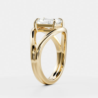 Oval Three Stone Lab Grown Diamond Engagement Ring