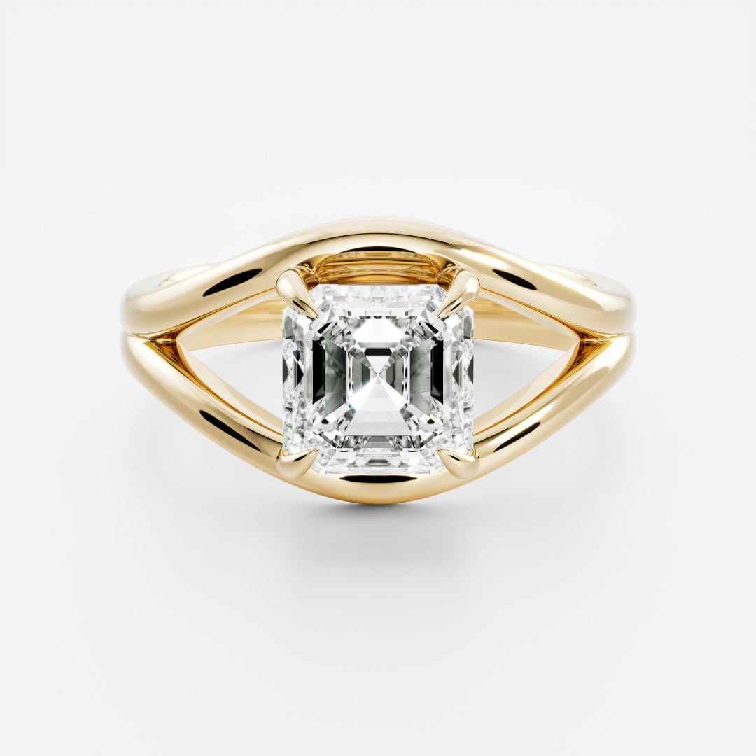 Oval Three Stone Lab Grown Diamond Engagement Ring