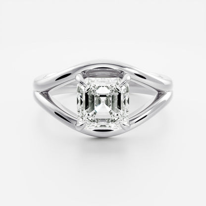 Oval Three Stone Lab Grown Diamond Engagement Ring