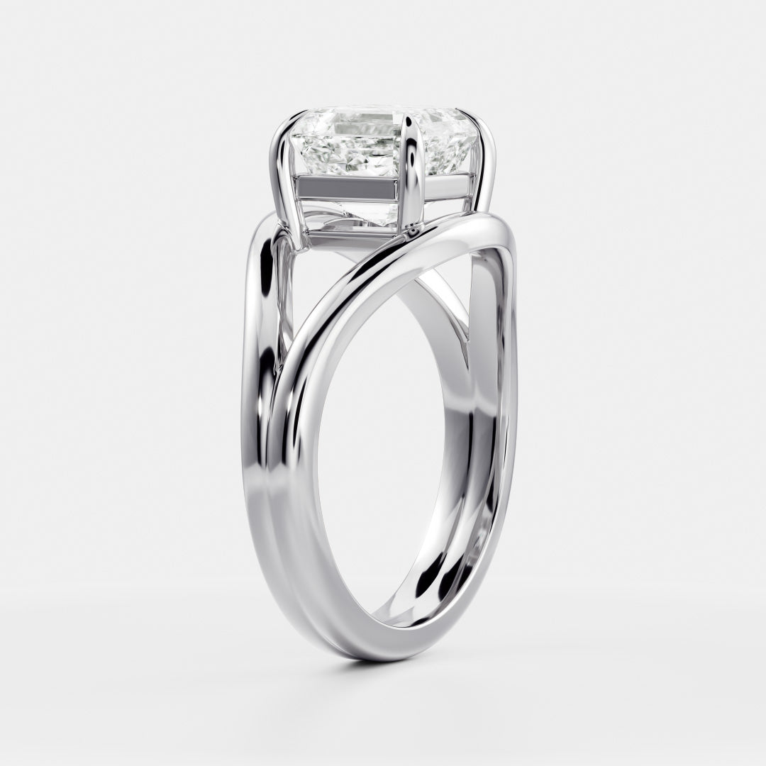 Oval Three Stone Lab Grown Diamond Engagement Ring
