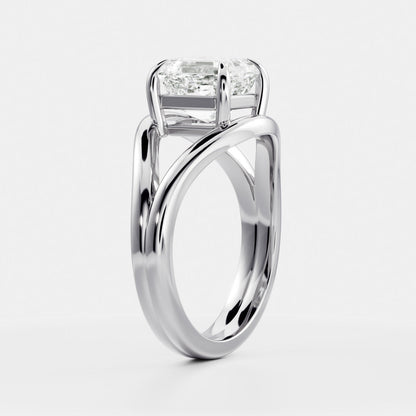 Oval Three Stone Lab Grown Diamond Engagement Ring