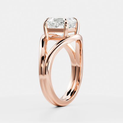 Oval Three Stone Lab Grown Diamond Engagement Ring