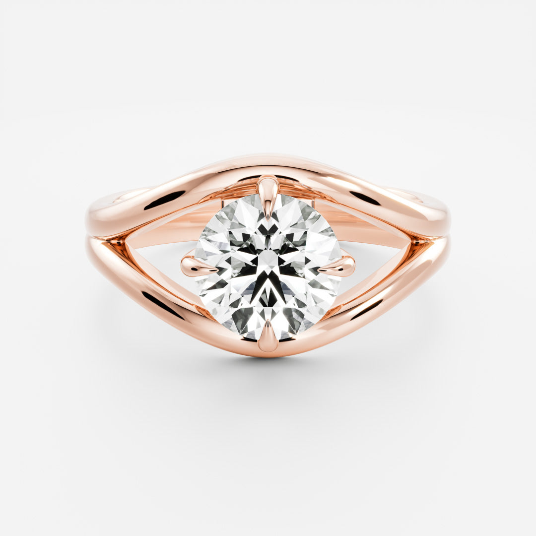 Oval Three Stone Lab Grown Diamond Engagement Ring