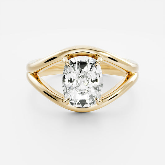 Oval Three Stone Lab Grown Diamond Engagement Ring