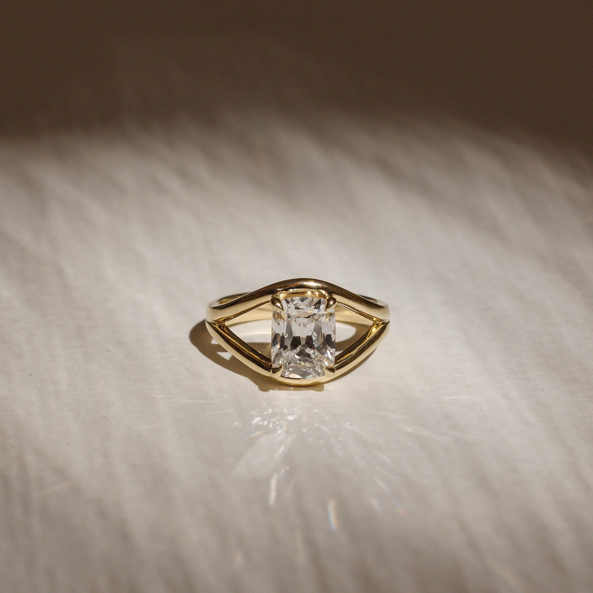 Oval Three Stone Lab Grown Diamond Engagement Ring