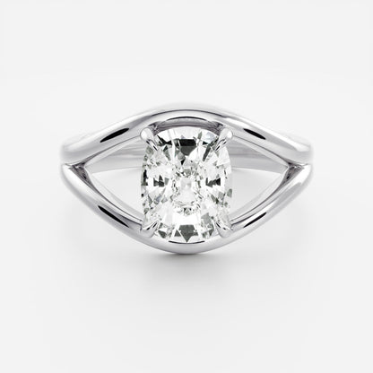 Oval Three Stone Lab Grown Diamond Engagement Ring