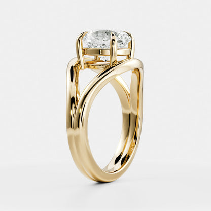 Oval Three Stone Lab Grown Diamond Engagement Ring