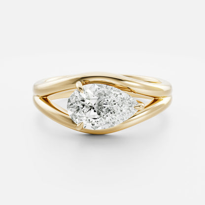 Oval Three Stone Lab Grown Diamond Engagement Ring