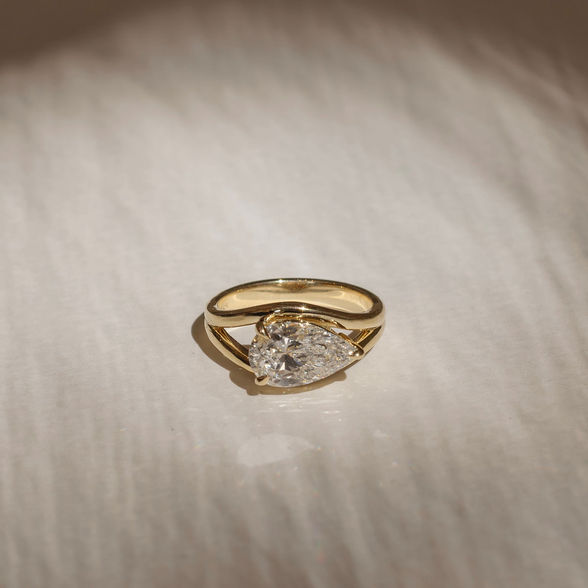 Oval Three Stone Lab Grown Diamond Engagement Ring