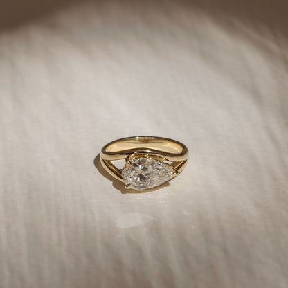 Oval Three Stone Lab Grown Diamond Engagement Ring