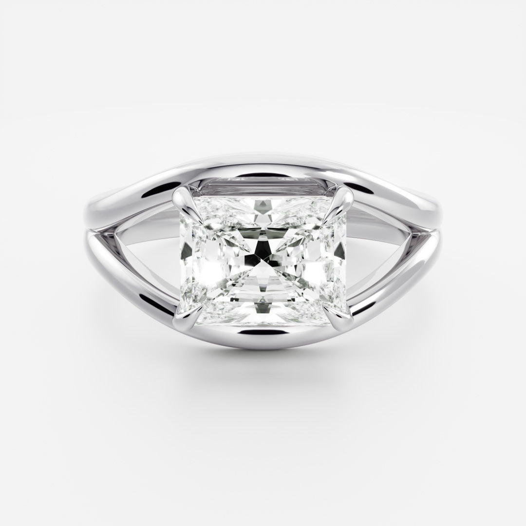 Oval Three Stone Lab Grown Diamond Engagement Ring