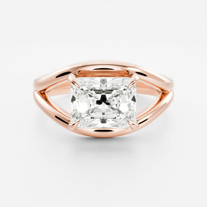 Oval Three Stone Lab Grown Diamond Engagement Ring