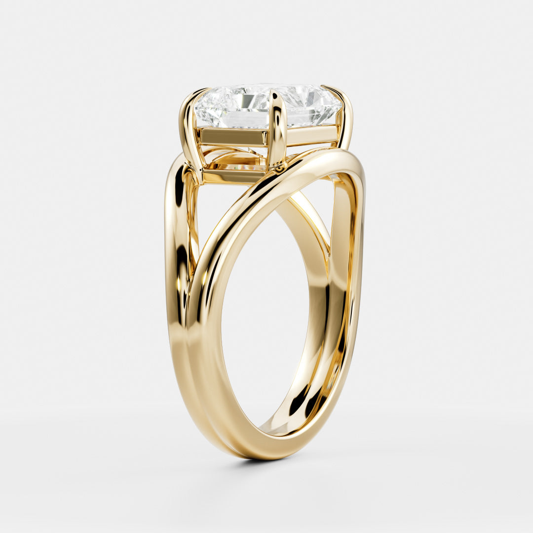 Oval Three Stone Lab Grown Diamond Engagement Ring