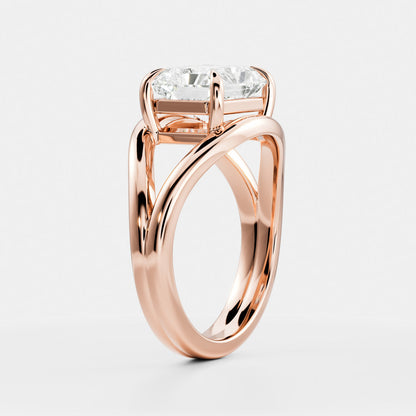 Oval Three Stone Lab Grown Diamond Engagement Ring