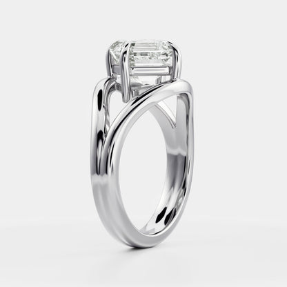 Oval Three Stone Lab Grown Diamond Engagement Ring