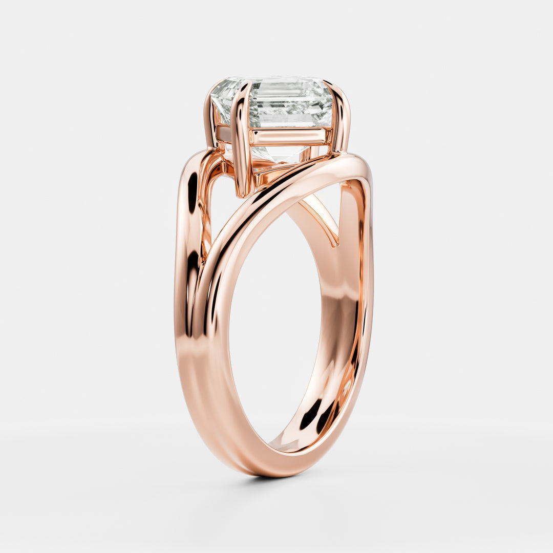 Oval Three Stone Lab Grown Diamond Engagement Ring