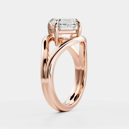 Oval Three Stone Lab Grown Diamond Engagement Ring