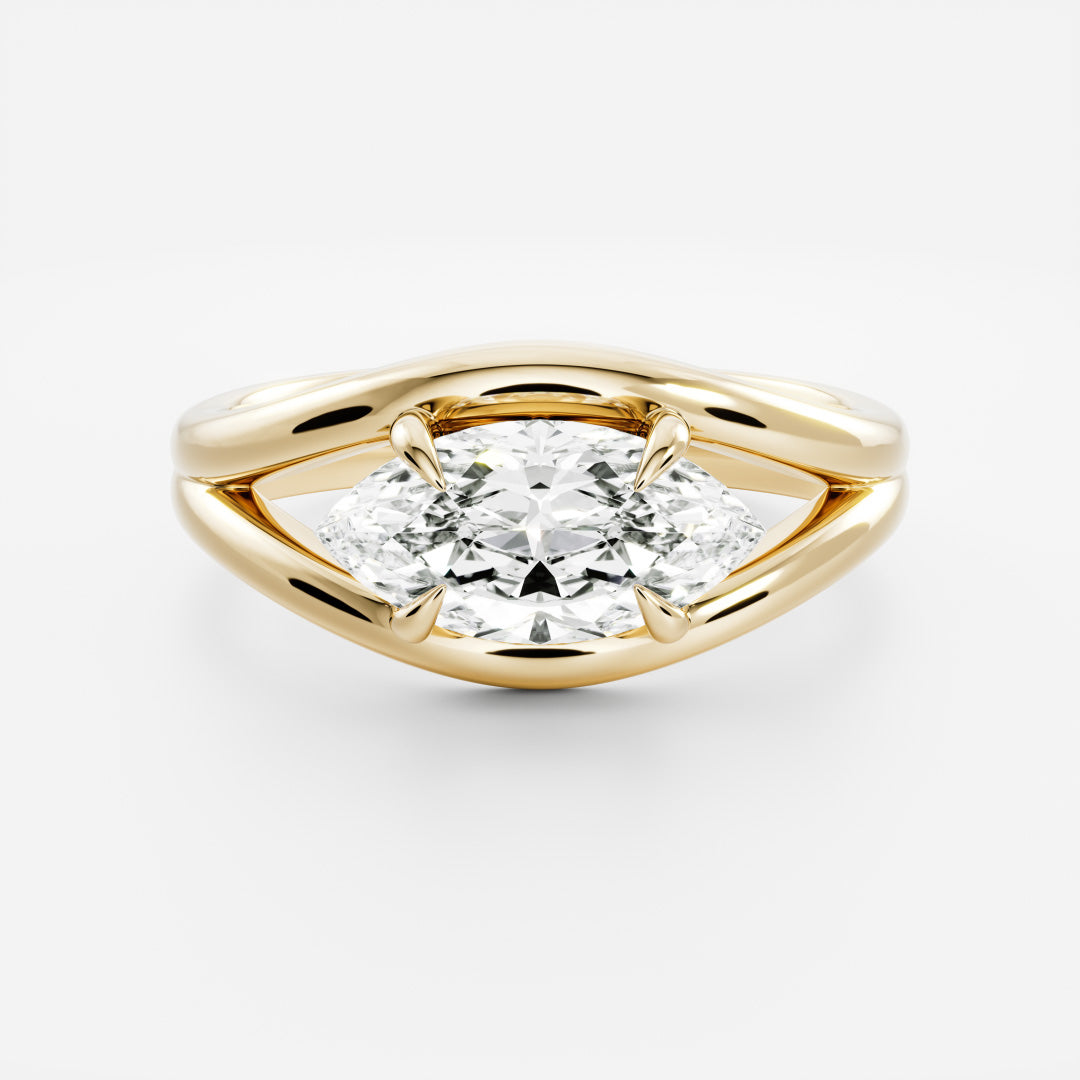 Oval Three Stone Lab Grown Diamond Engagement Ring