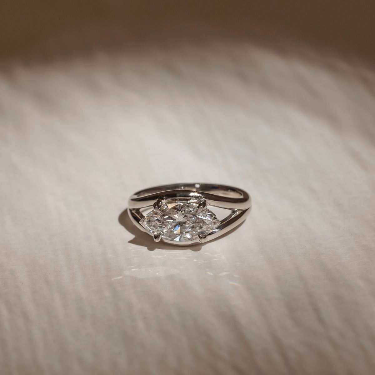 Oval Three Stone Lab Grown Diamond Engagement Ring