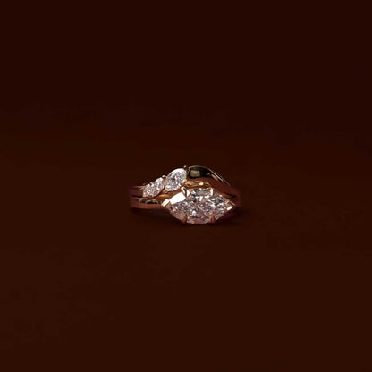 Oval Three Stone Lab Grown Diamond Engagement Ring