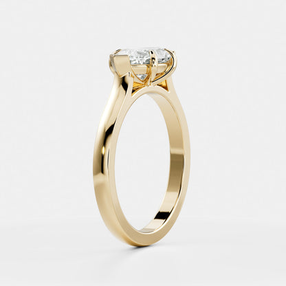 Oval Three Stone Lab Grown Diamond Engagement Ring