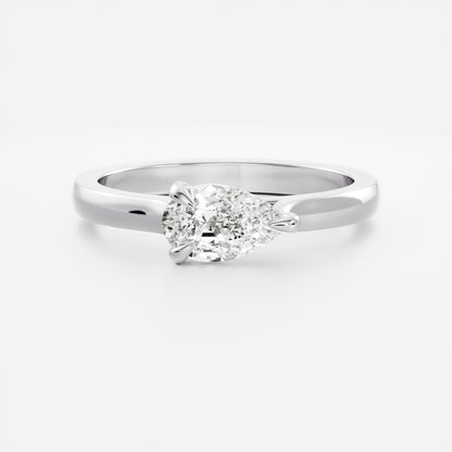 Oval Three Stone Lab Grown Diamond Engagement Ring