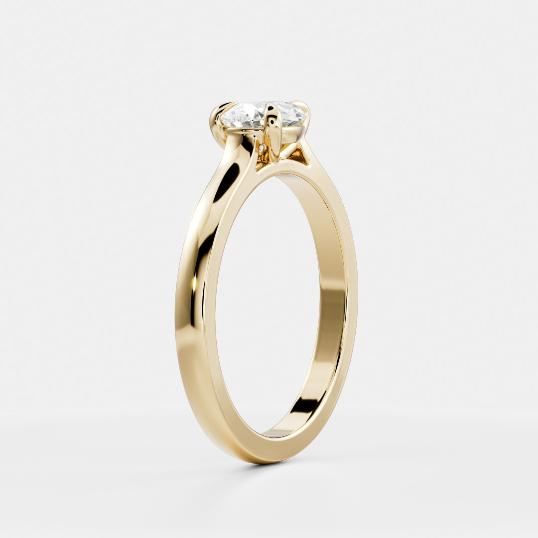 Oval Three Stone Lab Grown Diamond Engagement Ring