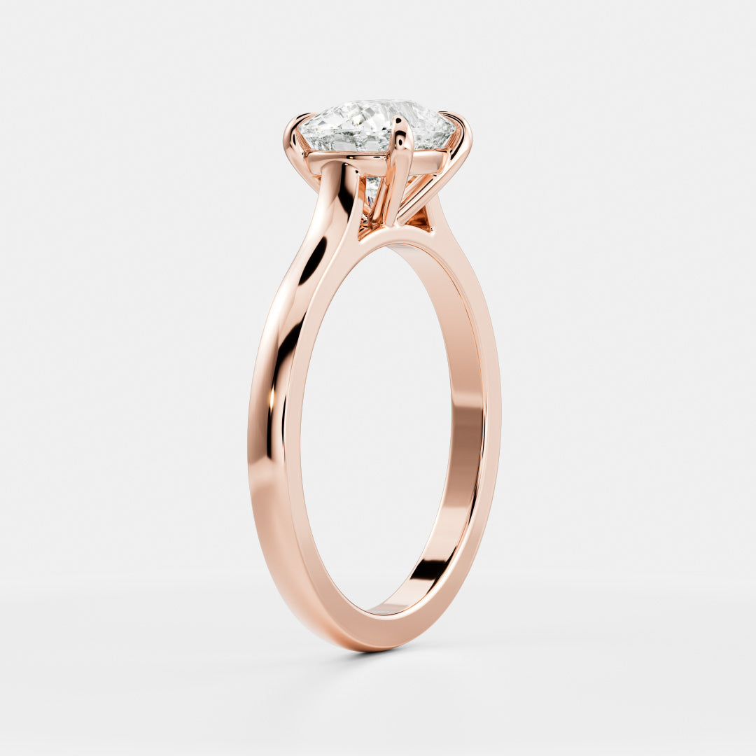 Oval Three Stone Lab Grown Diamond Engagement Ring