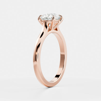 Oval Three Stone Lab Grown Diamond Engagement Ring