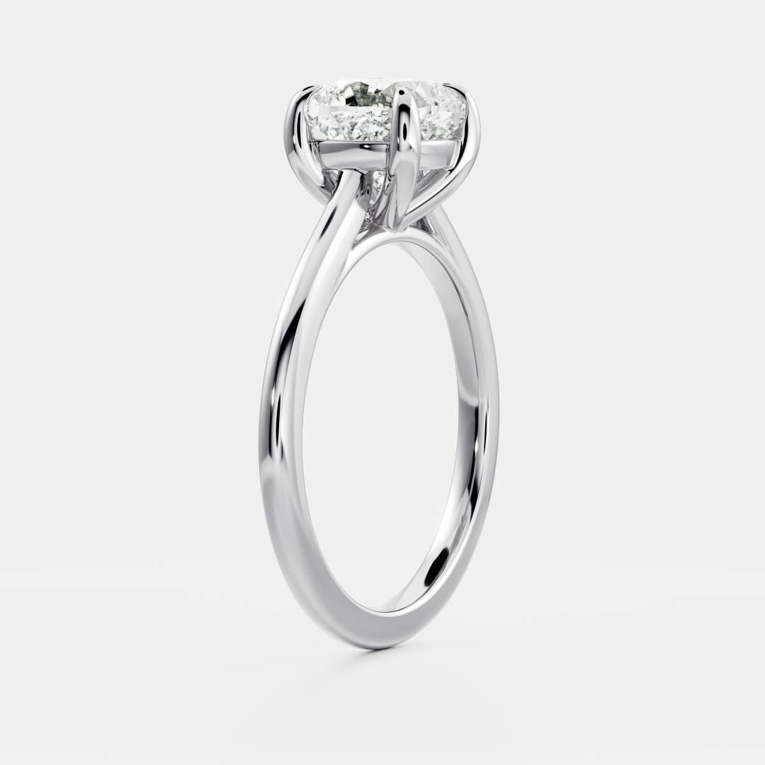 Oval Three Stone Lab Grown Diamond Engagement Ring
