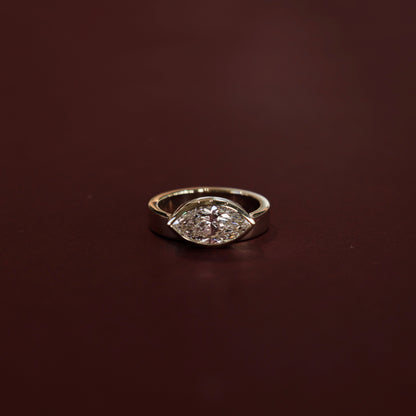 Oval Three Stone Lab Grown Diamond Engagement Ring