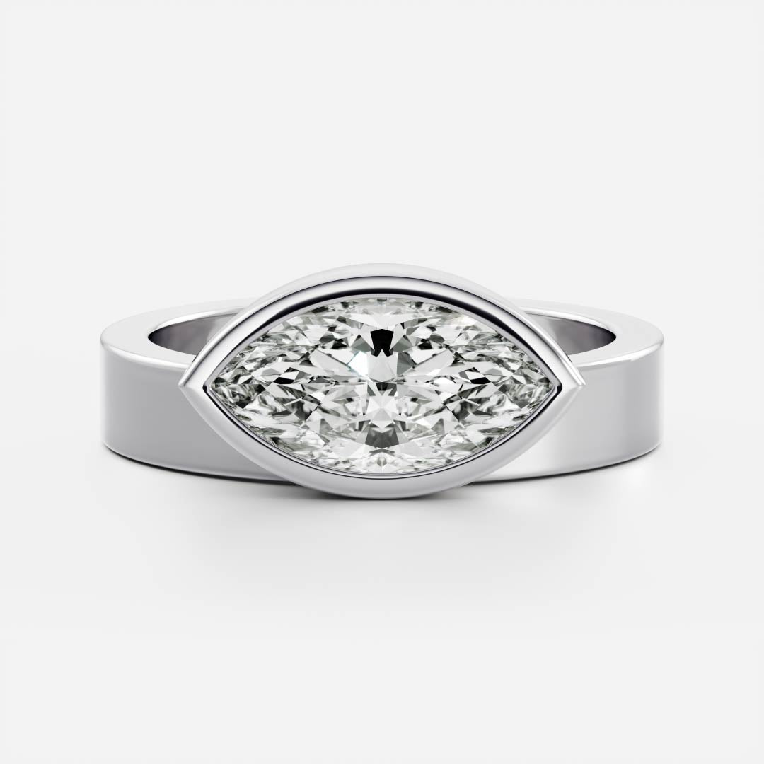 Oval Three Stone Lab Grown Diamond Engagement Ring