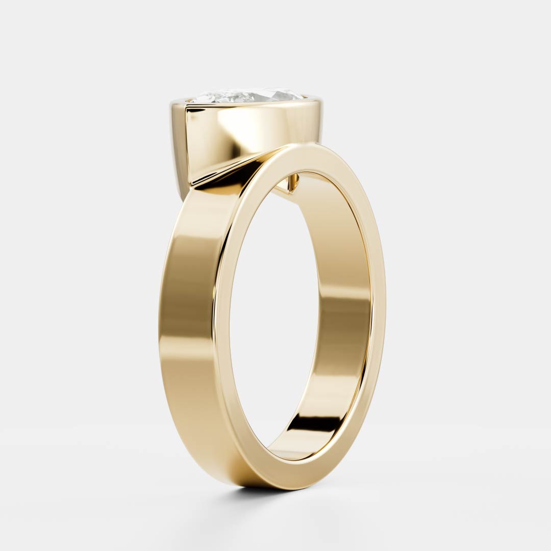 Oval Three Stone Lab Grown Diamond Engagement Ring