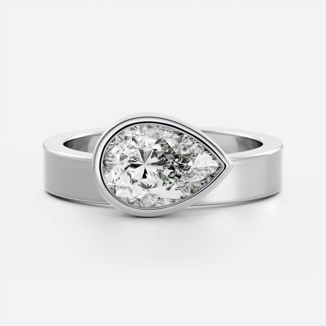 Oval Three Stone Lab Grown Diamond Engagement Ring
