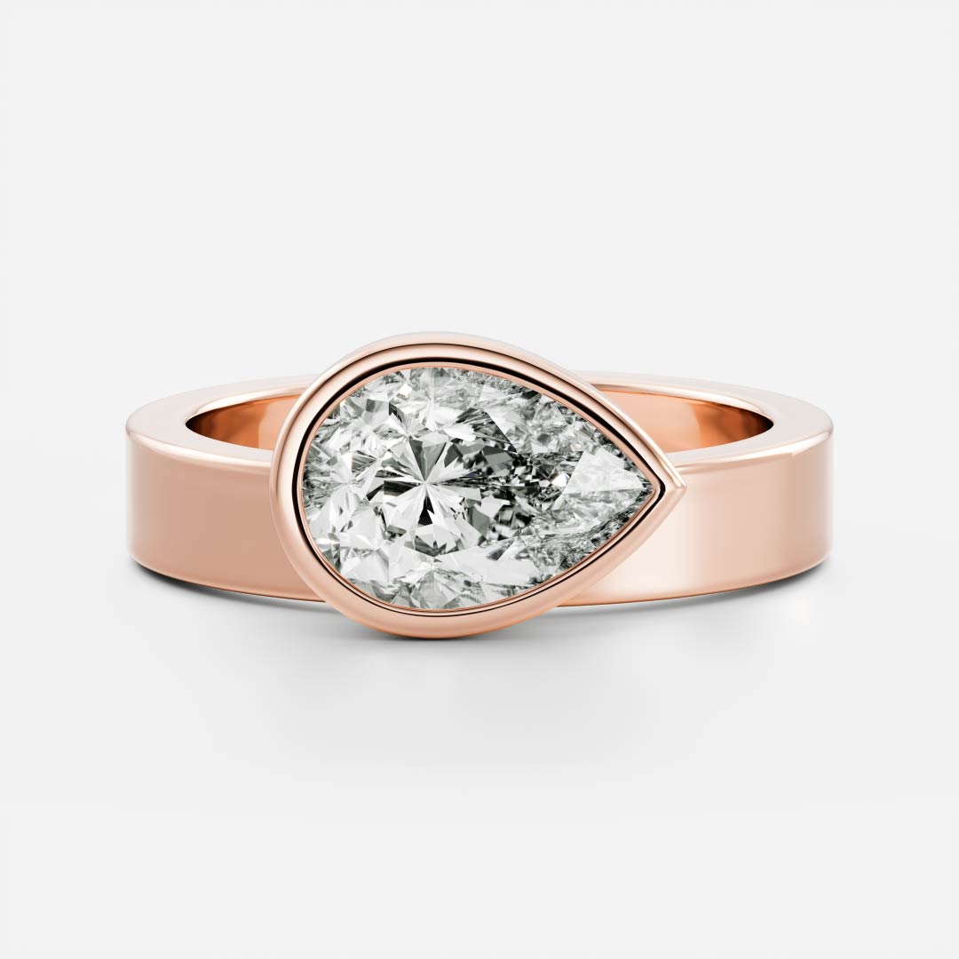 Oval Three Stone Lab Grown Diamond Engagement Ring
