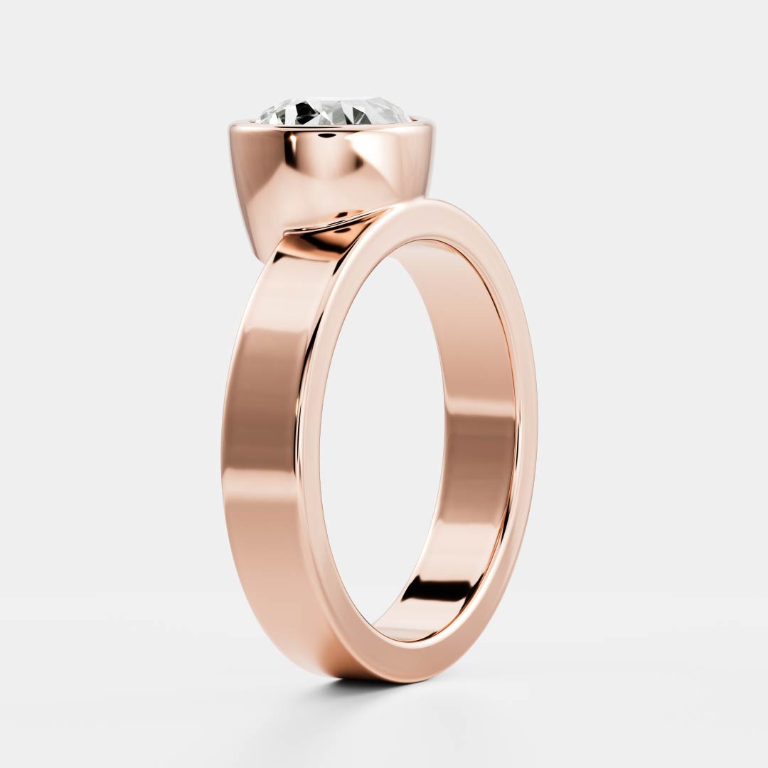 Oval Three Stone Lab Grown Diamond Engagement Ring