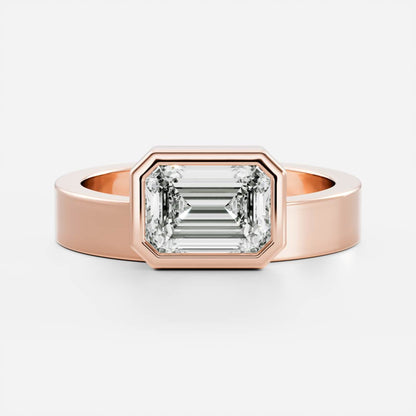 Oval Three Stone Lab Grown Diamond Engagement Ring